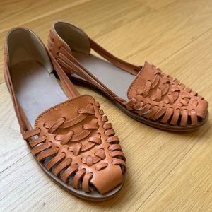 Nisolo size 7.5 leather huaraches